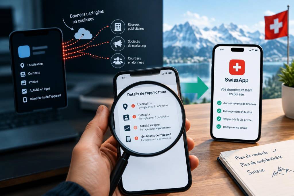 Comment détecter une application qui partage vos données en coulisses et la remplacer par une alternative suisse