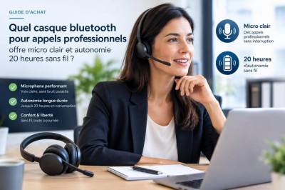Quel casque bluetooth pour appels professionnels offre micro clair et autonomie 20 heures sans fil