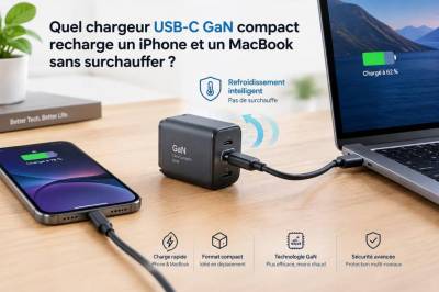 Quel chargeur usb‑c gan compact recharge un iphone et un macbook sans surchauffer